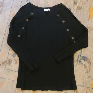 CHARTER CLUB Black Pullover Top